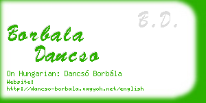 borbala dancso business card